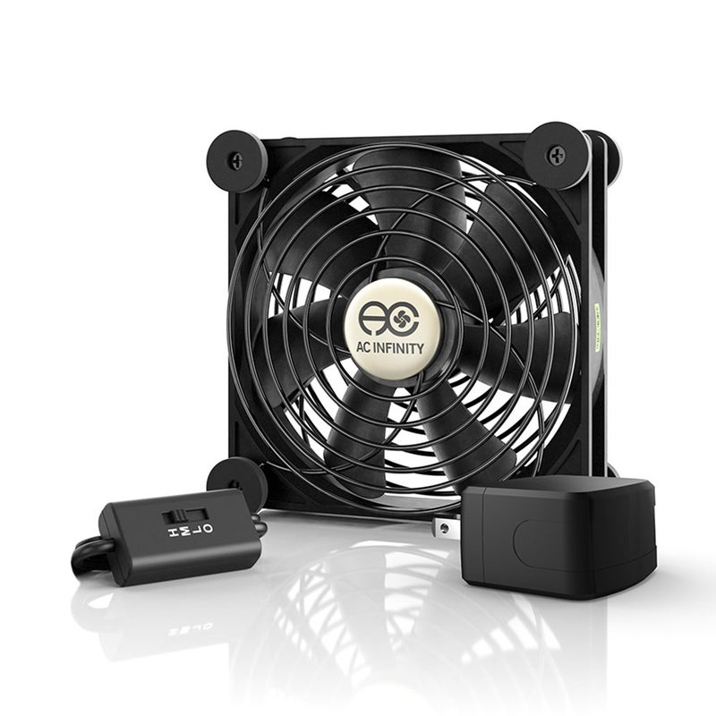 AC Infinity MULTIFAN S3-P, Quiet 120mm AC-Powered Fan with Speed Control, UL-Certified for Receiver DVR PlayStation Xbox Component Cooling - Image 1